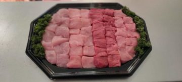 plateau fondue mixte +- 300gr pour 1 personne