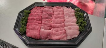 plateau pierrade +- 300gr pour 1 personne